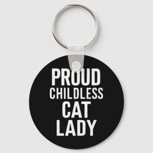 Porte-clés Dame de chat sans enfants pour femme maman de chat