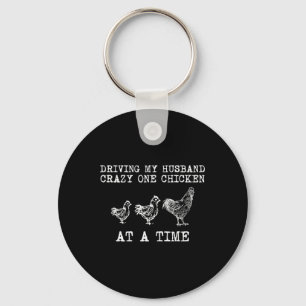 Porte-clés Dame de poulet folle drôle de poulet Small_1