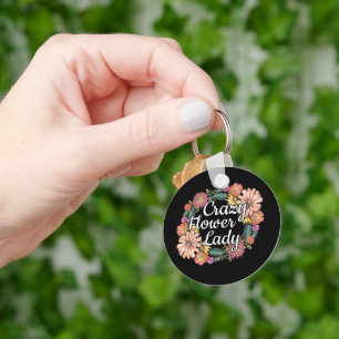 Porte-clés Dame Fleur Folle - Jardinière de Zinnia