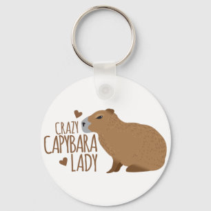 Porte-clés dame folle de capybara