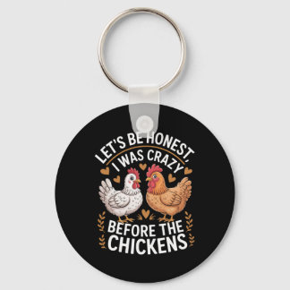 Porte-clés Dame poulet folle drôle Blague Ckyard Amoureux de 