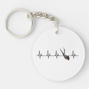 Porte-clés Dames de plongée en SCUBA Heartbeat