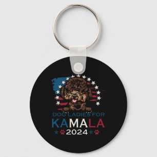 Porte-clés Dames Pour Kamala Harris 2024 Poodle Dog America