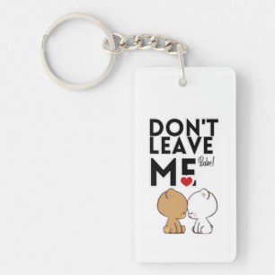 Porte-clés d'amour pour couple mignon Ne me quitte