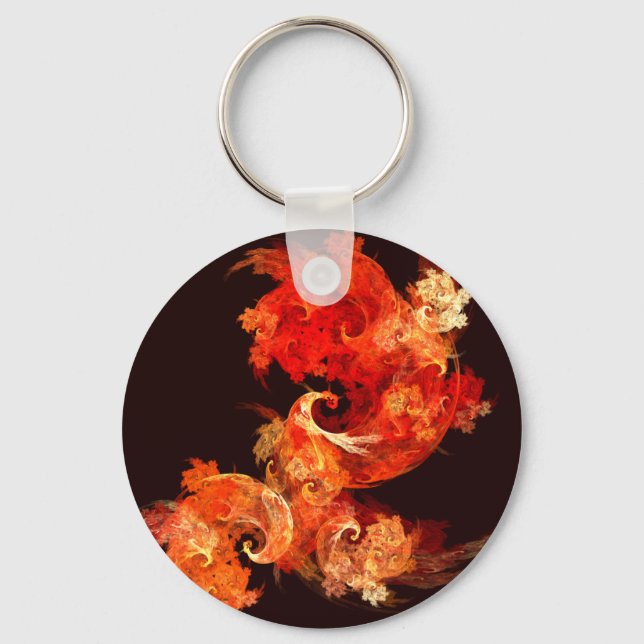 Porte-clés Dancing Firebirds Abstrait Art Porte - clé (Recto)