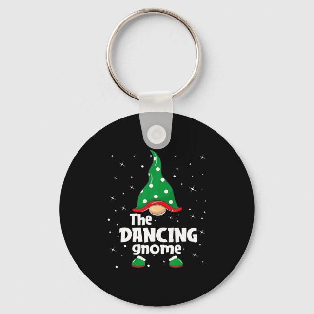 Porte-clés Dancing Gnome Family Matching Christmas Funny Paja (Recto)