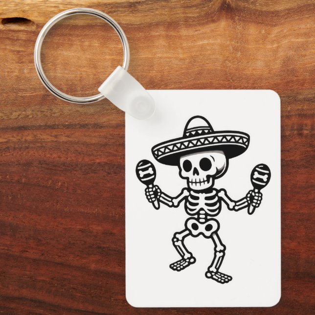 Porte-clés Dancing Mexican Skeleton (Recto)