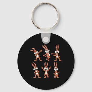Porte-clés Dancing Rabbits Journée de Pâques Défi Danse Garço