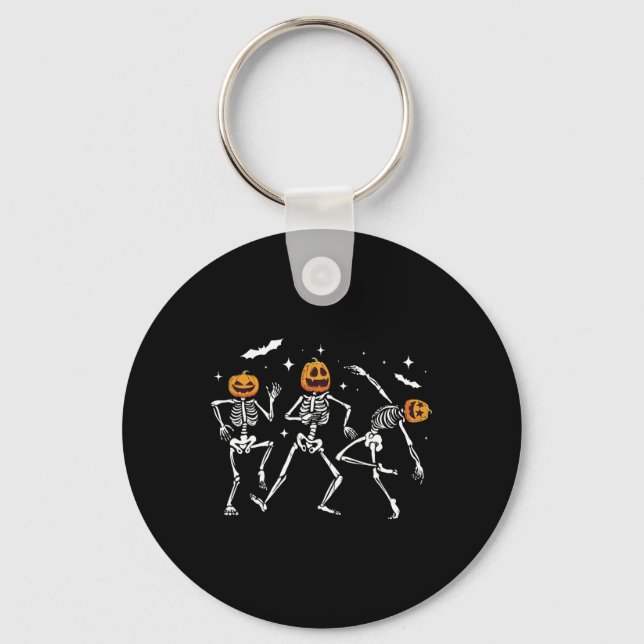 Porte-clés Dancing Skeleton Citrouille Halloween (Recto)