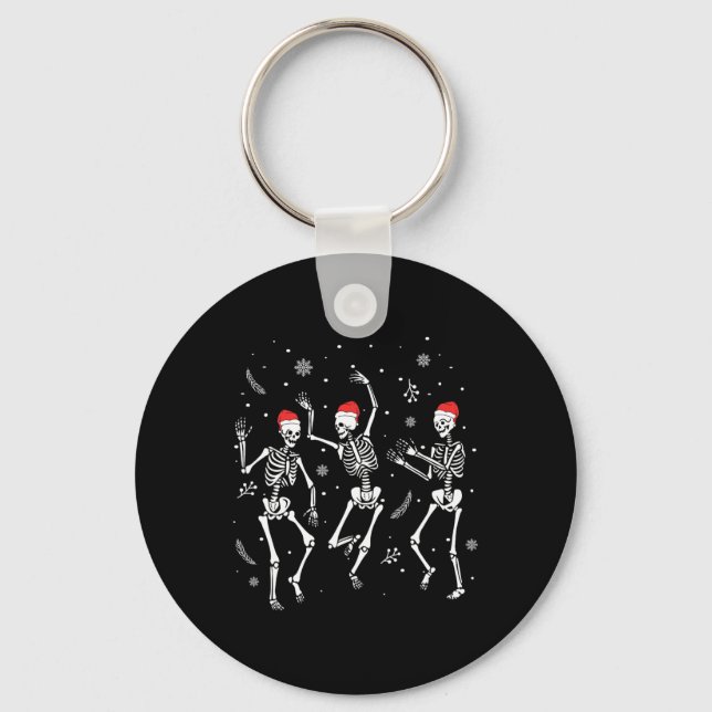 Porte-clés Dancing Skeleton Noël 2025 Éffrayant Funny Chris (Recto)