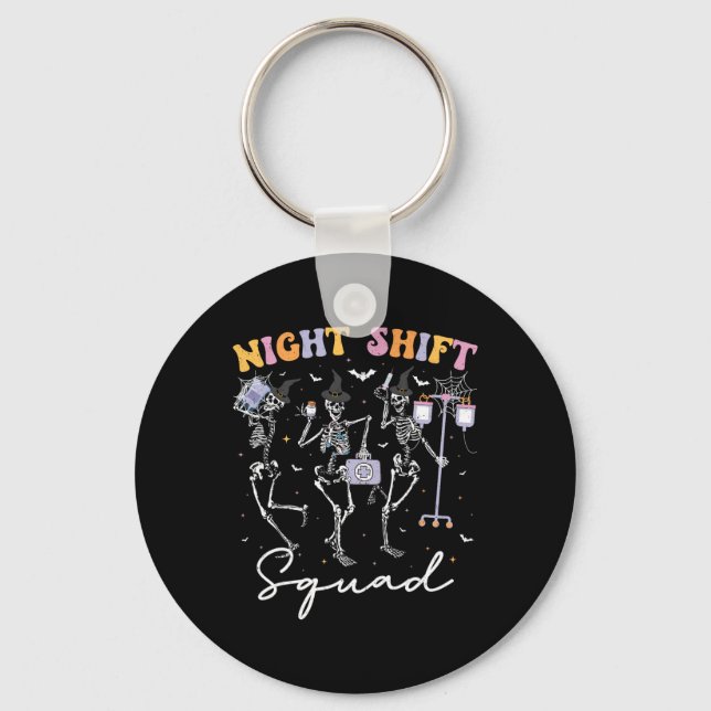 Porte-clés Dancing Skeleton Nurse Night Squale Shift Hallowee (Recto)