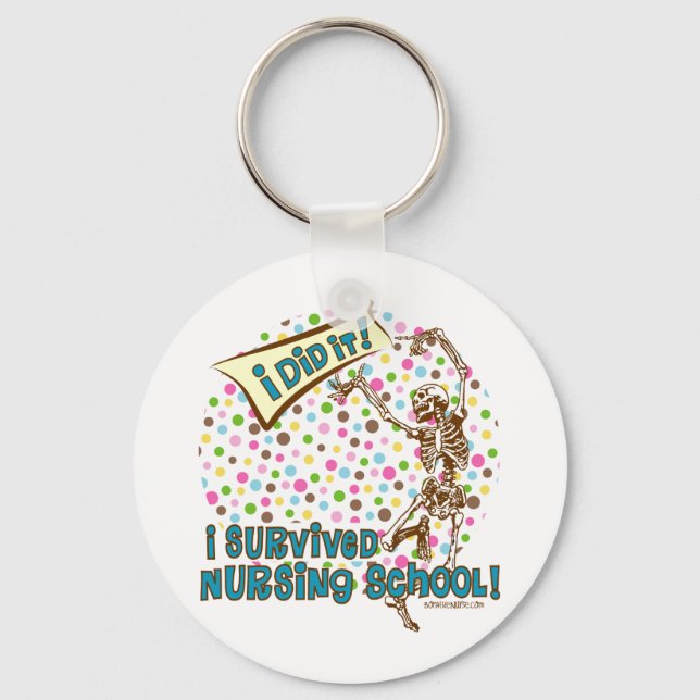 Porte-clés Dancing Skeleton Nursing Survivant de l'école (Recto)