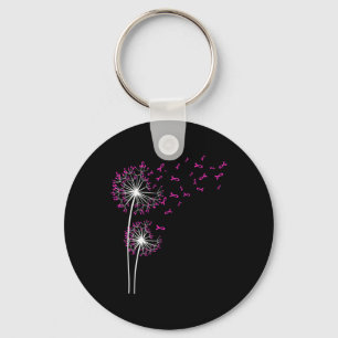 Porte-clés Dandelion Faith Hope Love Cancer du sein Sensibili