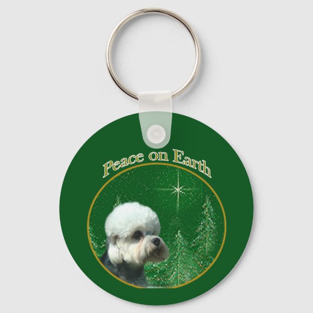 Porte-clés Dandie Dinmont Terrier Paix (Recto)