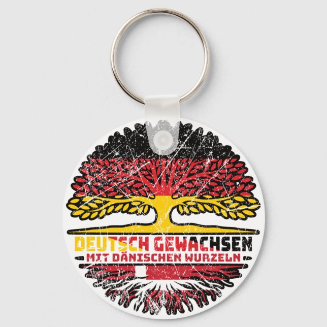 Porte-clés Dänemark Dänisch Deutsch Deutschland Baum Wurzel (Recto)