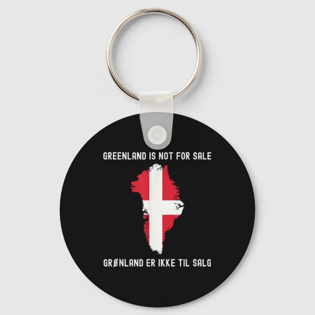 Porte-clés Danemark Groenland Pas À Vendre Traduction Danemar (Recto)