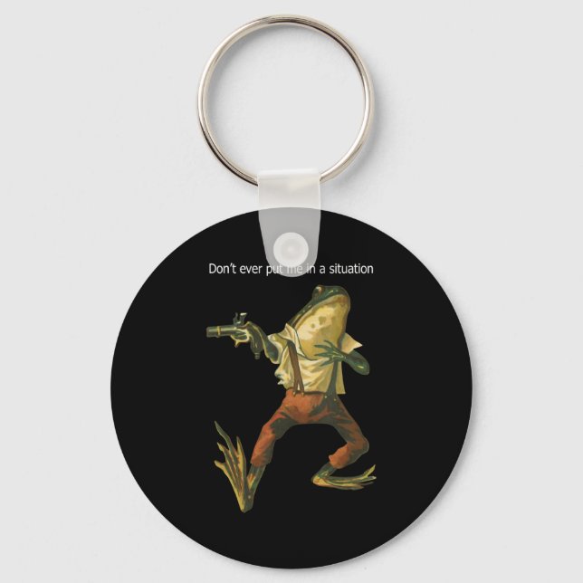 Porte-clés Danger Frog Dont Ever Put Me In A Situation Retro  (Recto)