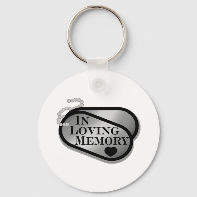 Porte-clés Dans les étiquettes de chien de mémoire d'amour (Recto)