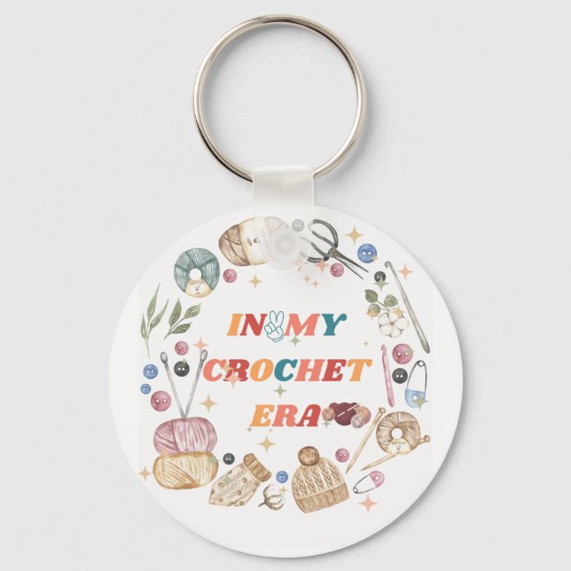 Porte-clés Dans Ma chemise Crochet Era, Don de maman d'artisa (Recto)