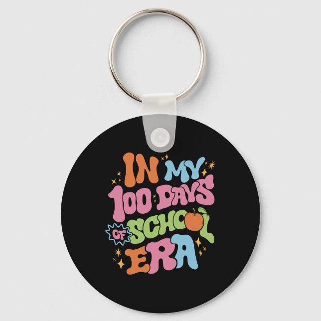 Porte-clés Dans Mes 100 Jours De L'Ère Scolaire Enseignants E (Recto)