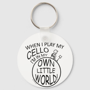Porte-clés Dans mon propre petit violoncelle du monde