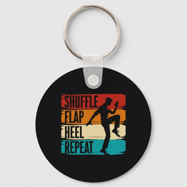 Porte-clés Danse à claquettes, Shuffle Flap Heel Repeat, Dans (Recto)