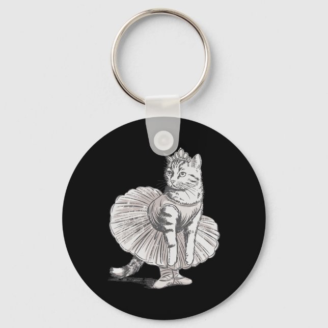 Porte-clés Danse Chat Cute Danse Danse (Recto)
