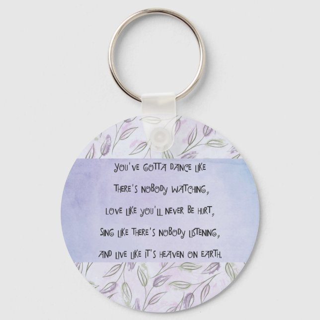 Porte-clés Danse comme personne ne regarde (Recto)