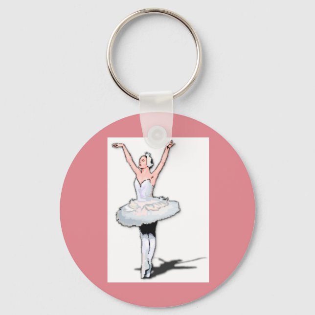 Porte-clés Danse de ballet Danse rose Ballerina Girl (Recto)