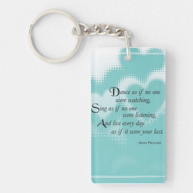 Porte-clés Danse de diplôme, Cadeau vertical rectangle (Devant)