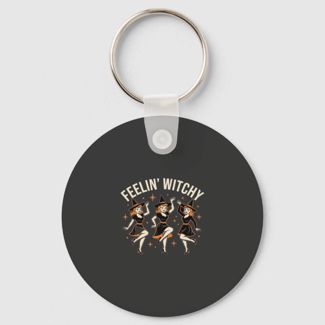 Porte-clés Danse de sorcière Halloween Feelin 'Witchy (Recto)