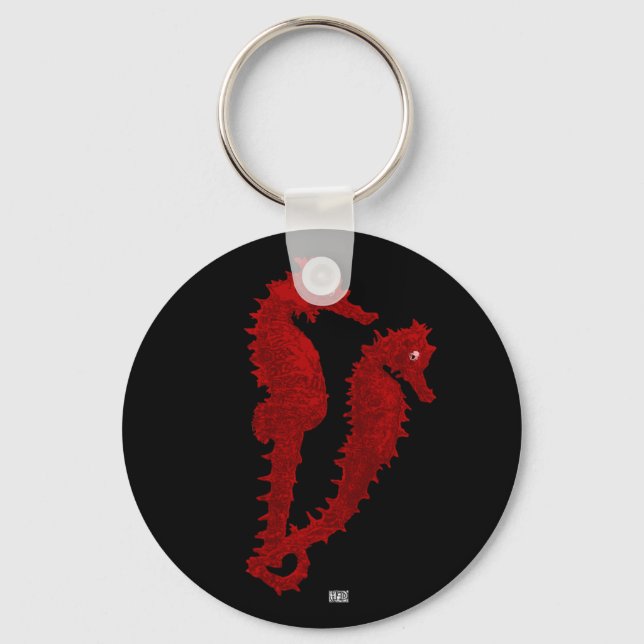 Porte-clés Danse Des Chevaux De Mer (Rouge) (Recto)