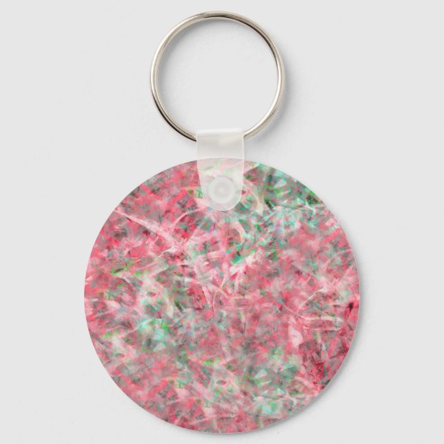 Porte-clés Danse expressionniste Abstraite en rose et vert (Recto)