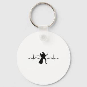 Porte-clés Danse latine Couple aquarelle Rumba Danseuse