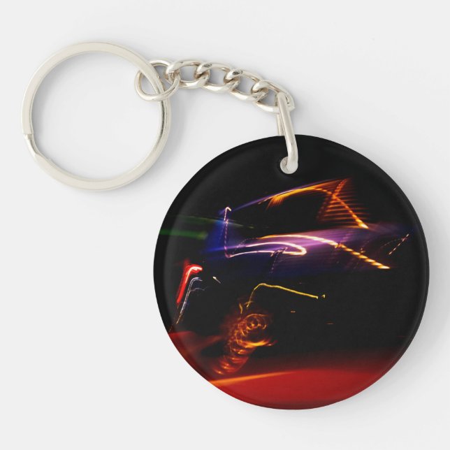 Porte-clés danse voiture violette (Devant)