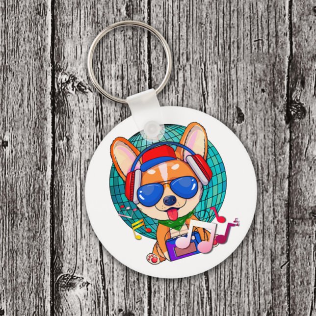 Porte-clés Danser Corgi Kawaii Cute (Dancing Corgi Keychain)