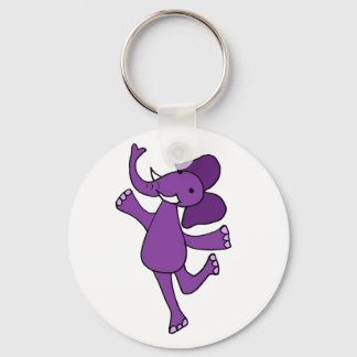 Porte-clés Danser drôle Eléphant pourpre