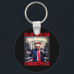Porte-clés Danser Drôle Humoristique Trump Je serai à la mais<br><div class="desc">Dancing Funny Humoristique Trump Je serai à la maison pour Noël 2025</div>