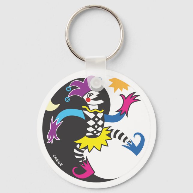 Porte-clés Danser Yinyang jester porte - clé (Recto)