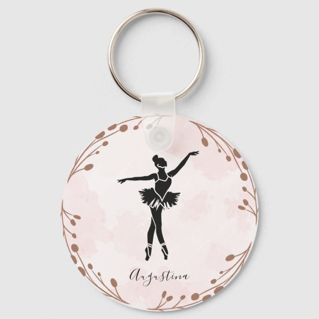 Porte-clés Danseur Ballerina Nom Prima (Recto)
