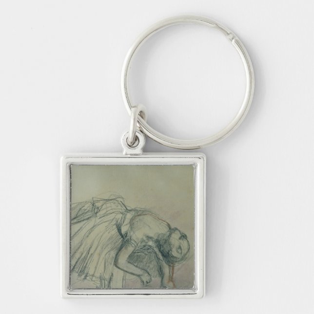 Porte-clés Danseur d'Edgar Degas | fixant sa pantoufle, (Devant)