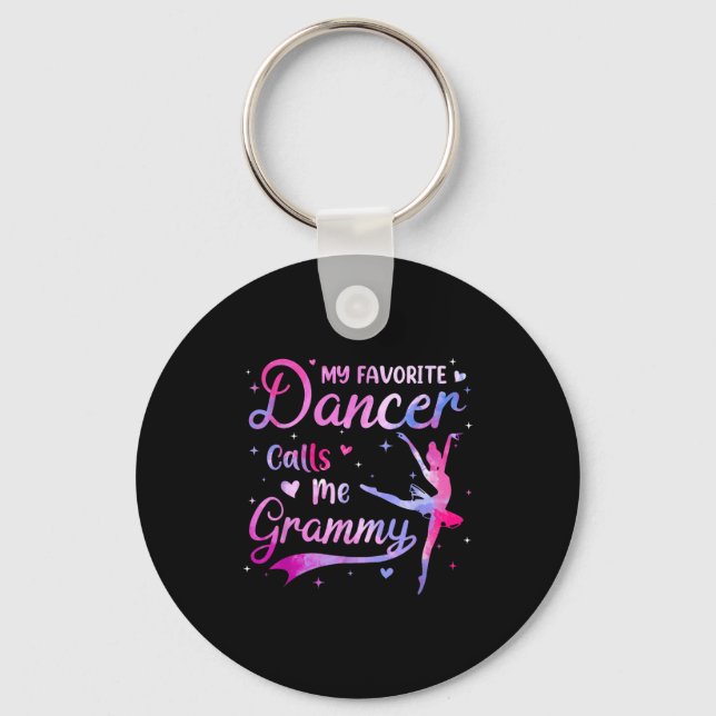 Porte-clés Danseur préféré appelle Grammy danse grand-mère (Recto)