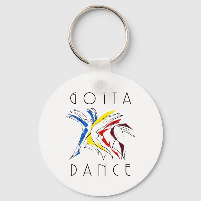Porte-clés Danseurs abstraits dansant - Œuvre d'art pour amat (Recto)