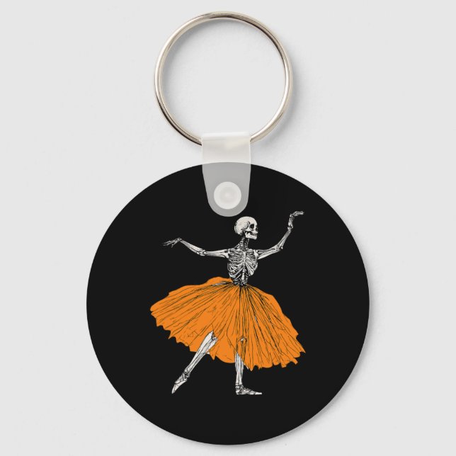 Porte-clés Danseuse ballerine squelette tutu danseuse de ball (Recto)