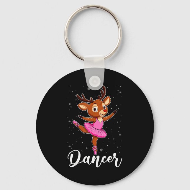 Porte-clés Danseuse de ballet Renne Ballerines Noël Pjs Wo (Recto)