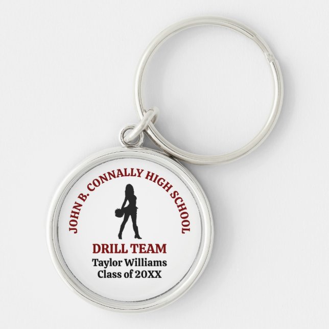 Porte-clés Danseuse de l'équipe de drill de l'école secondair (Devant)