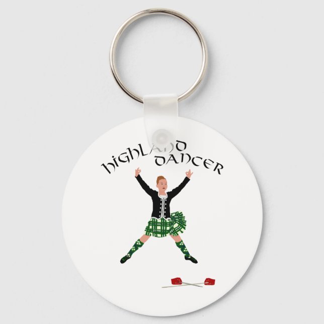 Porte-clés Danseuse des Highlands Danse de l'épée Ghillie Cal (Recto)