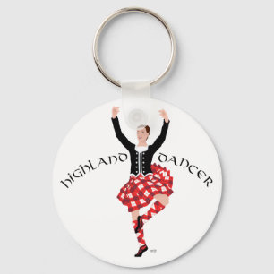 Porte-clés Danseuse écossaise des Highlands Rouge et Noir