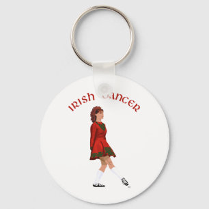 Porte-clés Danseuse Irlandaise en Chaussures Souples en Rouge