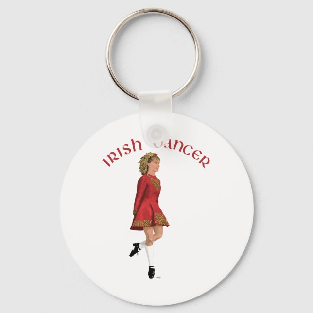 Porte-clés Danseuse irlandaise en rouge (Recto)